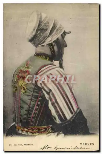 Cartes postales Marken Folklore Femme