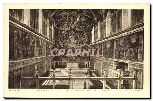 Cartes postales Roma Interno Della Cappella Sistina Vaticano