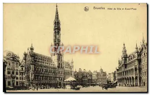 Ansichtskarte AK Bruxelles Hotel de Ville et Grand Place