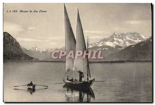 Ansichtskarte AK Barque du Lac Leman Bateau