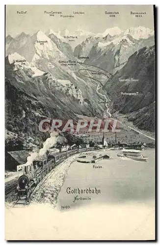 Cartes postales Gotthardahn Nordseite Train