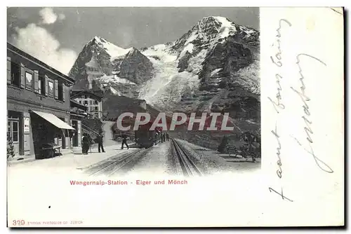 Cartes postales Wangernalp Station Eiger Und Monch Train