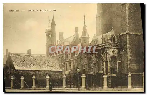 Cartes postales Bruges Portail Notre Dame