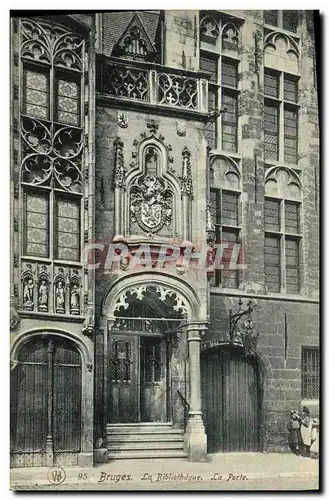 Cartes postales Bruges La Bibliothdque La Porte