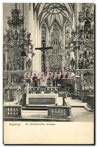 Cartes postales Augsburg St Uirichskirche Inneres