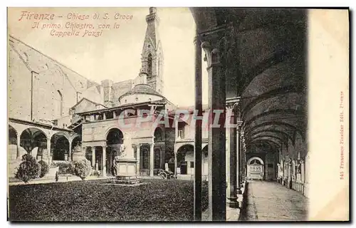 Cartes postales Firenze Chiesa di Croce Primo Chiostro Can la Cappella Pazzi