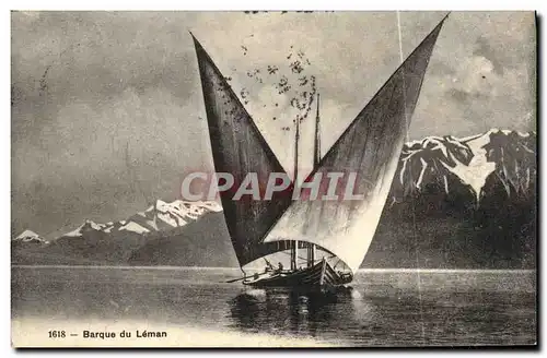 Ansichtskarte AK Barque Du Leman Bateau Suisse