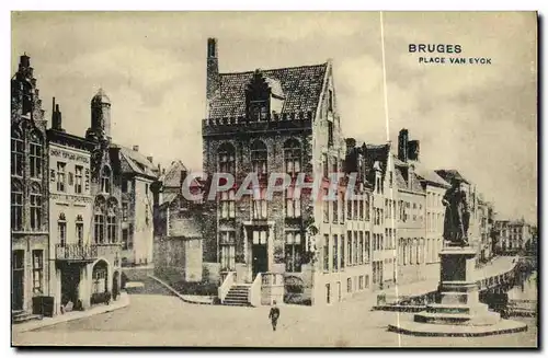 Cartes postales Bruxelles Bruges Place Van Eyck