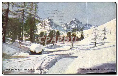 Cartes postales Terrain de ski pres St moritz