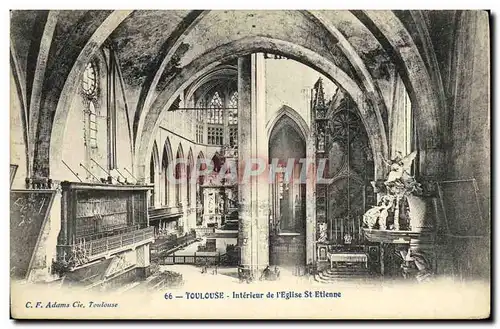 Cartes postales Toulouse Interieur de L Eglise St Etienne