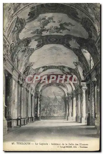Cartes postales Toulouse Le Capitole Interieur de la Salle des Illustres