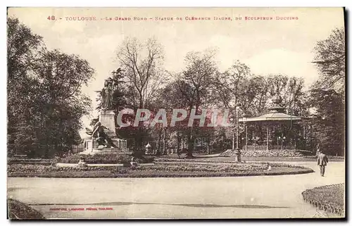 Ansichtskarte AK Toulouse Le grand rond Statue de clemence Izaure