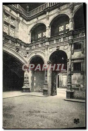 Cartes postales Toulouse Cour du Lycee