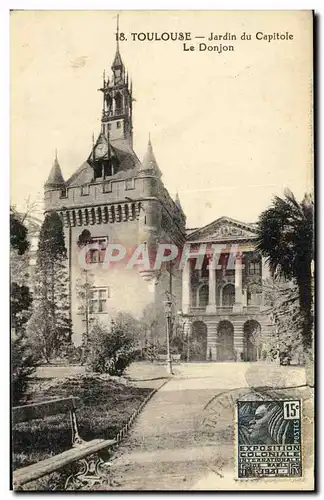 Cartes postales Toulouse Jardin du Capitole Le Donjon