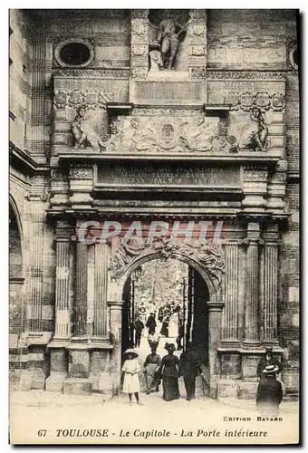 Cartes postales Toulouse Le Capitole La Porte Interieure