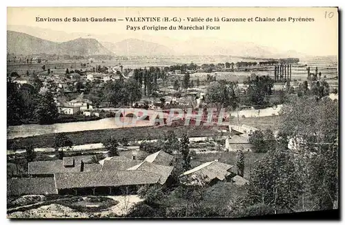 Cartes postales Valentine Vallee de la Garonne et Chaine Des Pyrenees Environs de Saint Gaudens