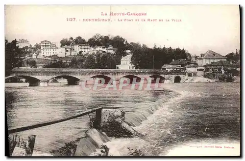 Cartes postales Montrejeau Le Pont Et Le Haut De Le Ville