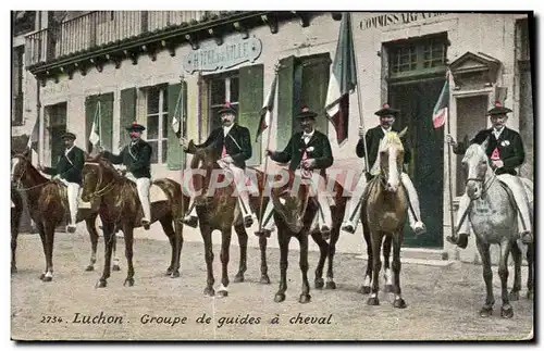 Cartes postales Luchon Groupe De Guides a Cheval