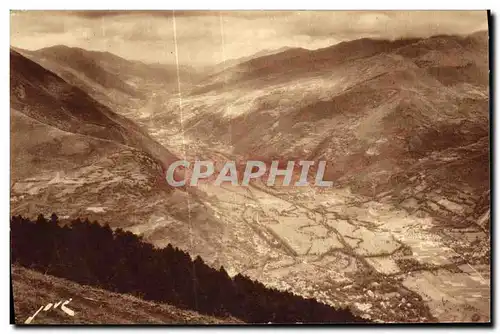 Cartes postales Luchon Supebagneres Et Environs Vallee de Luchon vue de Superbagneres au fond St Bertrand de Com