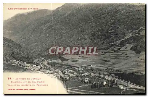 Ansichtskarte AK Environs de Luchon Panorama sur le val d Aran pris de la descente du Portillon