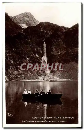 Cartes postales Luchon Environs Lac d Oo La Grande Cascade et le Pic Quayrat