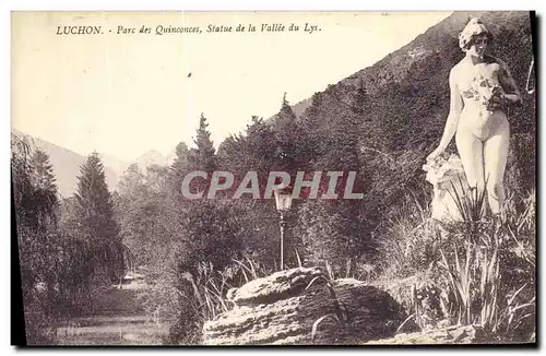 Cartes postales Luchon Parc des Quinconces Statue de la Vallee du Lys