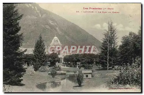 Cartes postales Luchon Le parc du casino