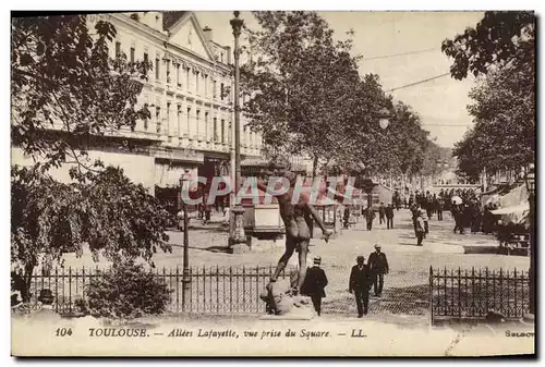 Cartes postales Toulouse Allees Lafayette Vue Prise du Square