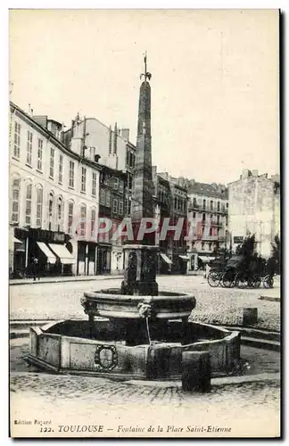 Cartes postales Toulouse Fontaine de la Place Saint Etienne