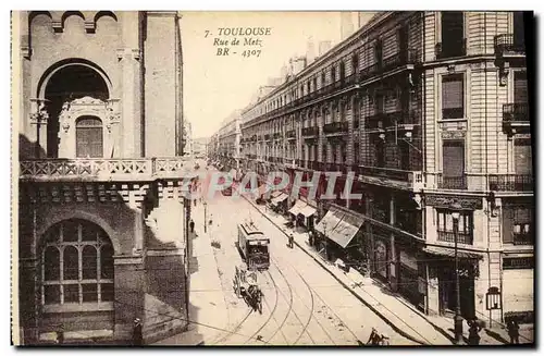 Ansichtskarte AK Toulouse Rue de Metz Tramway