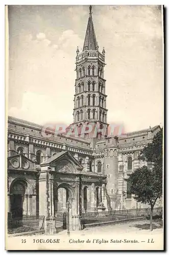 Cartes postales Toulouse Clocher de L Eglise Saint Sernin