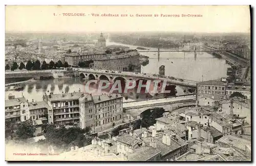 Ansichtskarte AK Toulouse Vue Generale Sur La Garonne Et Faubourg St Cyprien