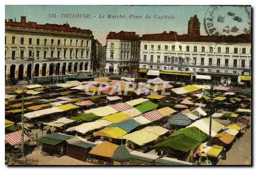 Ansichtskarte AK ToulouseLe Marche Place du Capitole Vignettes tuberculose