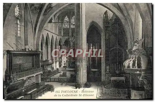 Cartes postales Toulouse Interieur de la Cathedrale St Etienne