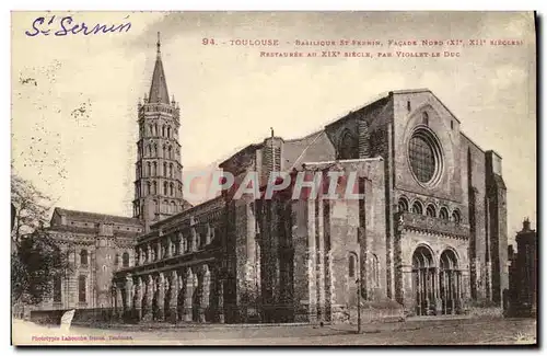 Cartes postales Toulouse Basilique St Sernin Facade Nord