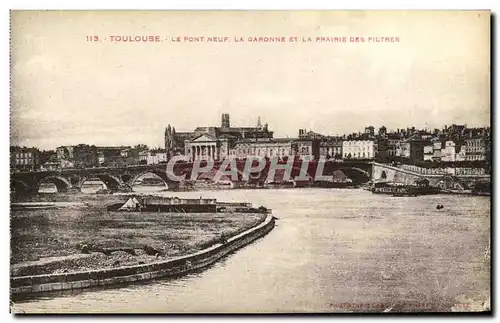 Cartes postales Toulouse Le Pont Neuf La Garonne Et La Prairie des filtres