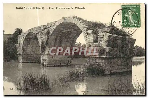 Cartes postales Gallargues Pont Romain Sur la Vidourle