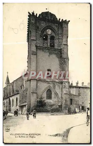 Cartes postales Villeneuve les AvignonLe beffroi et l eglise