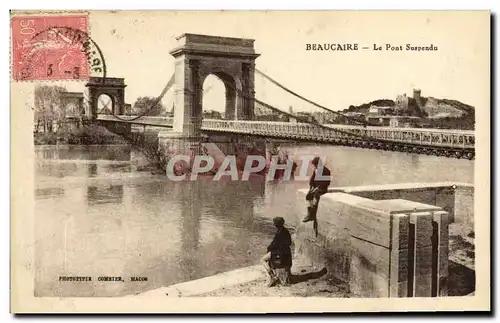 Cartes postales Beaucaire Le Pont Suspendu