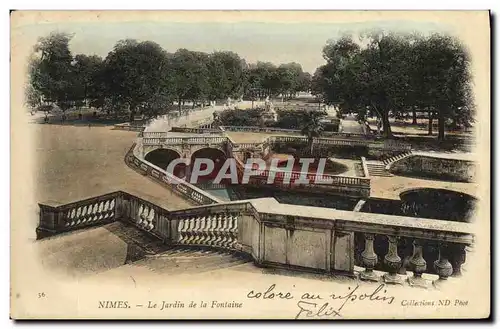 Cartes postales Nimes Le Jardin de la Fontaine