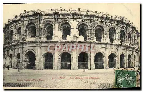 Ansichtskarte AK Nimes Les Arenes Vue Exterieure