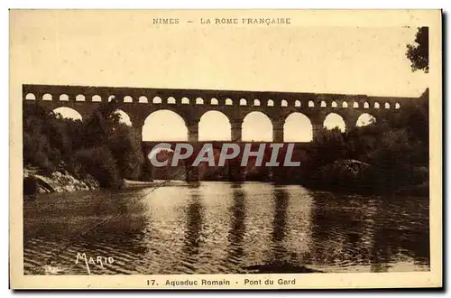 Ansichtskarte AK Nimes La Rome Francaise Aqueduc Romain pont du Gard