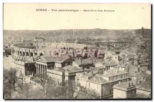 Cartes postales Nimes Vue Panoramique Quartier des Arenes