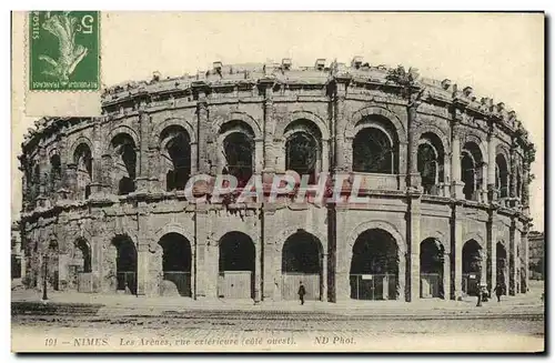 Ansichtskarte AK Nimes Les Arenes Vue exterieure