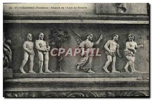 Ansichtskarte AK Saint Thegonnec Retable de L Autel du Rosaire