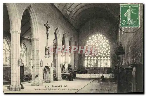 Cartes postales Pont l Abbe Interieur de L eglise Carmes La Rosace