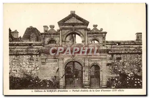 Cartes postales Chateau de Kerjean Portail d entree de la Cour D honneur