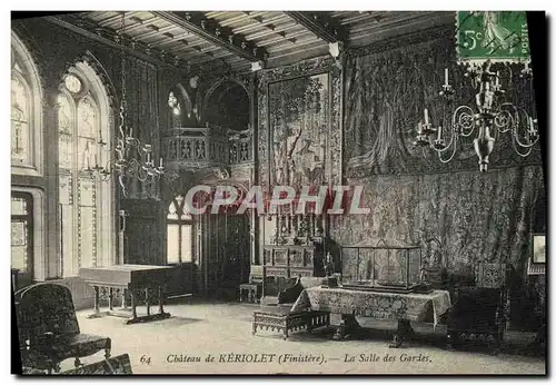 Cartes postales Chateau de Keriolet La salle des Gardes