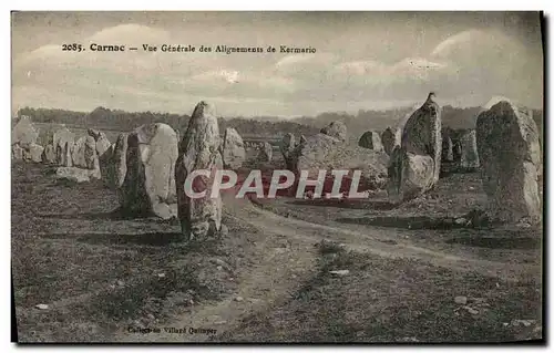 Cartes postales Carnac Vue Generale des Alignements de Kermario