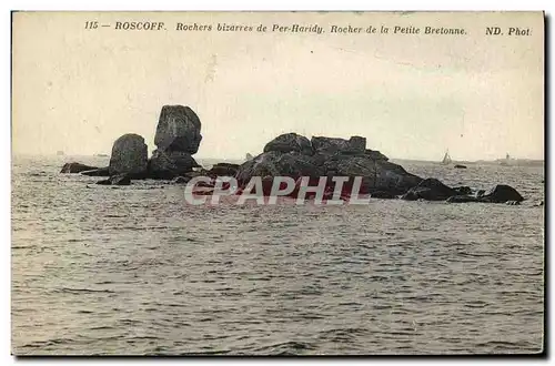 Ansichtskarte AK Roscoff Rochers bizarres de Per Haridy Rocher de la petite Bretonne